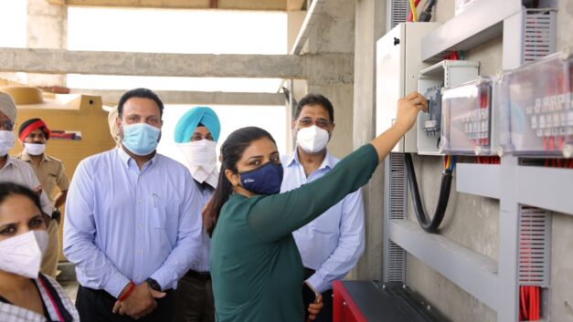Ms. Deepti Uppal, IAS Inaugurated Solar Power Plant