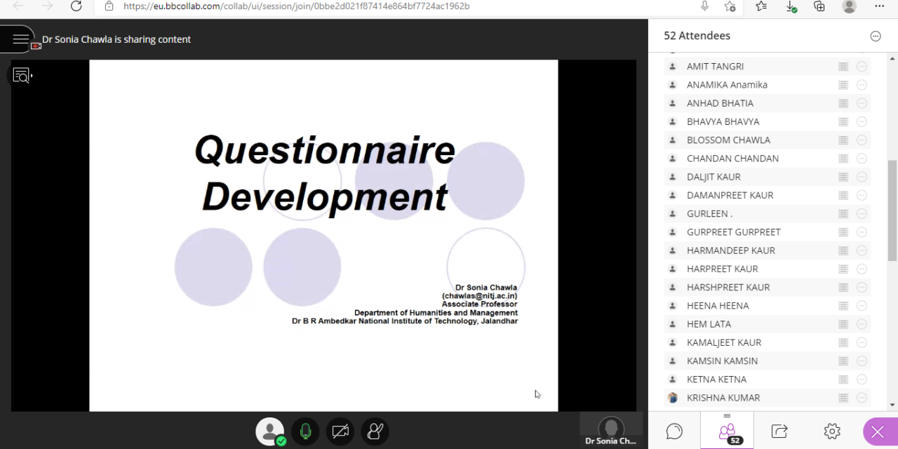 Webinar on Research Questionnaire Development