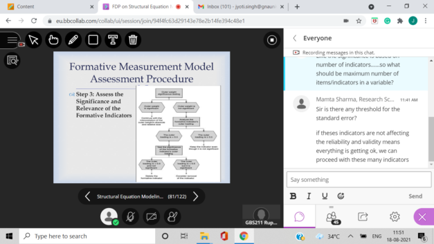 One Week Faculty Development Program on Structural Equation Modelling (SEM)