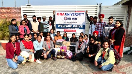 NSS GNA University organized Welfare Drive
